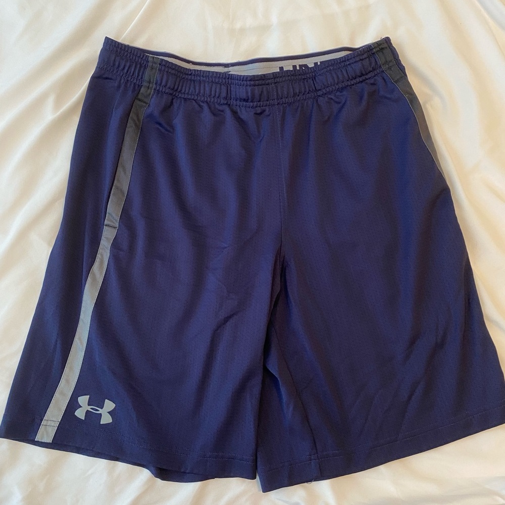Navy under armor basketball shorts